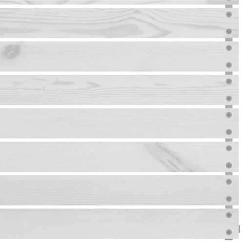 Градински среден диван, бял, бор масив