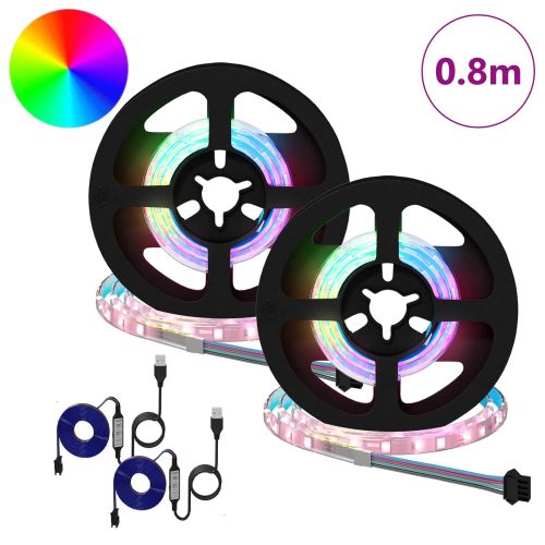 LED лента 4 pcs Черен и прозрачен 40 x 0,8 x 0,3 см