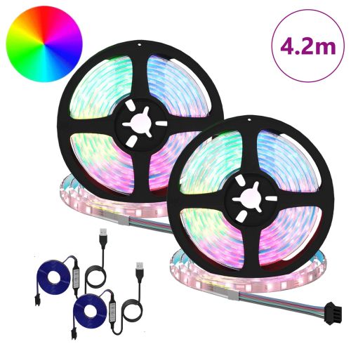 LED лента 4 pcs Черен и прозрачен 210 x 0,8 x 0,3 см