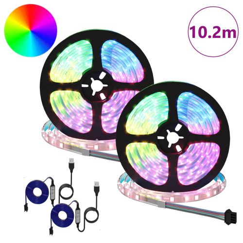 LED лента 4 pcs Черен и прозрачен 510 x 0,8 x 0,3 см