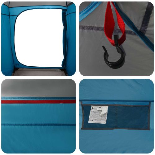 Душ палатка със съхранение Синьо 160 x 160 x 227 см Стомана