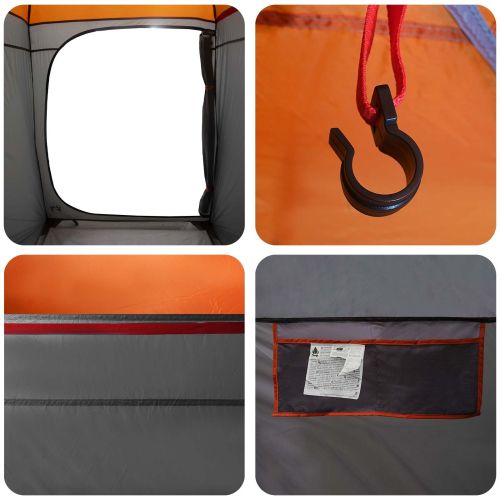 Душ палатка Сив и оранжев 160 x 160 x 227 см Стомана