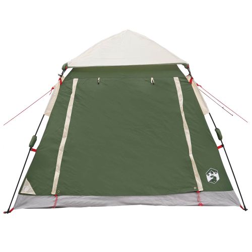 Моментна палатка с дъждобран за 3-ма бързо освобождаване Зелен