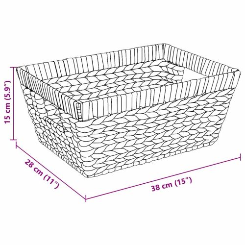 Кошници за съхранение 2 pcs Естествен 38 x 28 x 15 см