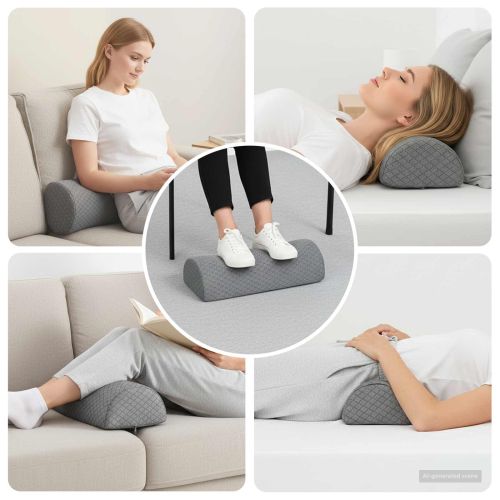 Постелка за крака Геометричен Сив