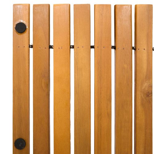 Постелка за баня Едноцветен Кафяво 80 x 50 cm Дърво