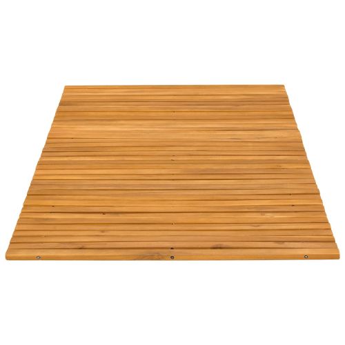 Постелка за баня Едноцветен Кафяво 100 x 60 cm Дърво