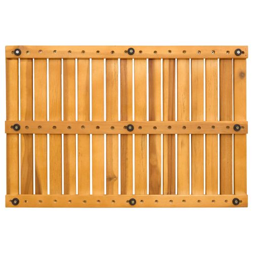 Постелка за баня Едноцветен Кафяво 60 x 40 cm Дърво