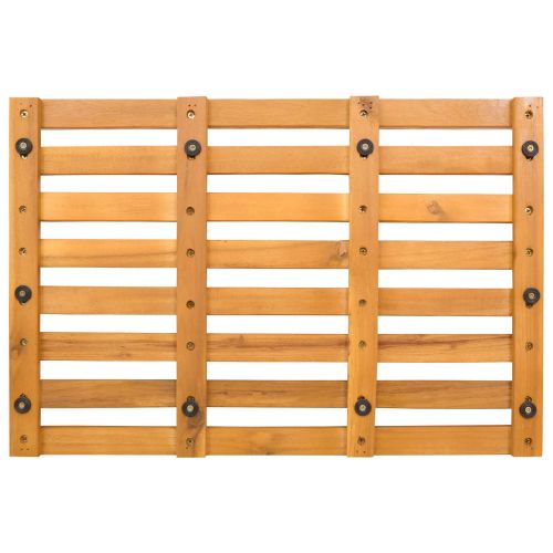 Постелка за баня Едноцветен Кафяво 100 x 53 см Дърво