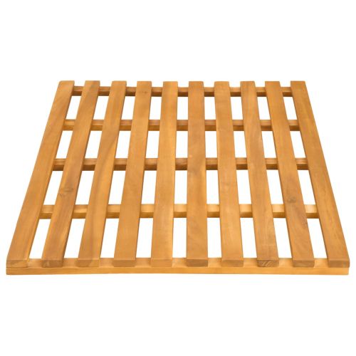 Постелка за баня Едноцветен Кафяво 100 x 53 см Дърво