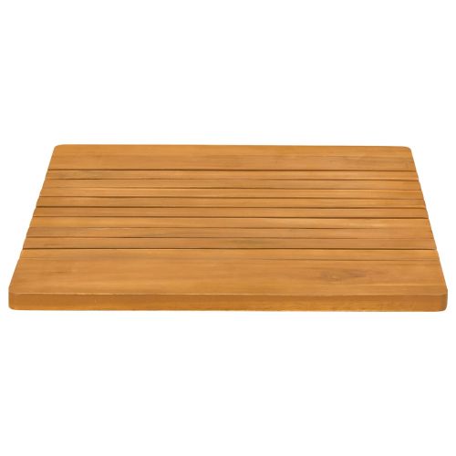 Постелка за баня Едноцветен Кафяво 59 x 40 см Дърво