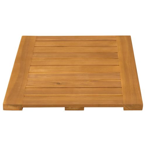 Постелка за баня Едноцветен Кафяво 60 x 40 cm Дърво