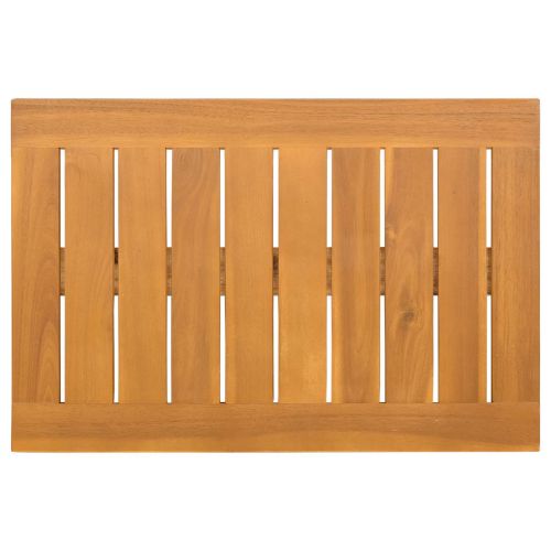 Постелка за баня Едноцветен Кафяво 60 x 40 cm Дърво