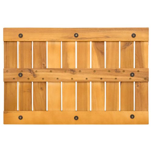 Постелка за баня Едноцветен Кафяво 60 x 40 cm Дърво