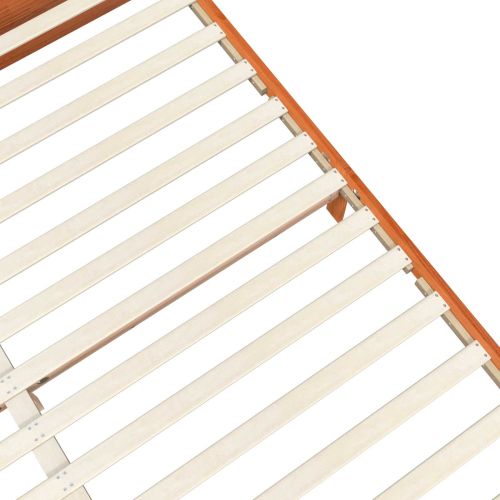 Рамка за легло Кафяво с восъчно покритие 160 x 200 cm