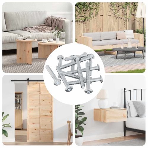 Винт 1800 pcs Сребрист М6 x 50 мм Стомана