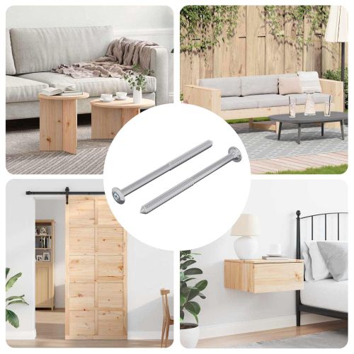 Винт 2 pcs Сребрист M6 x 85 мм Стомана