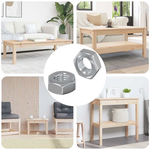 Шестоъгълни гайки 2 pcs Сребрист m8 Желязо