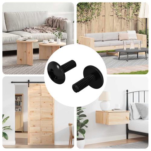 Sleeve Винтове 2 pcs Черно M4 x 10 мм Стомана