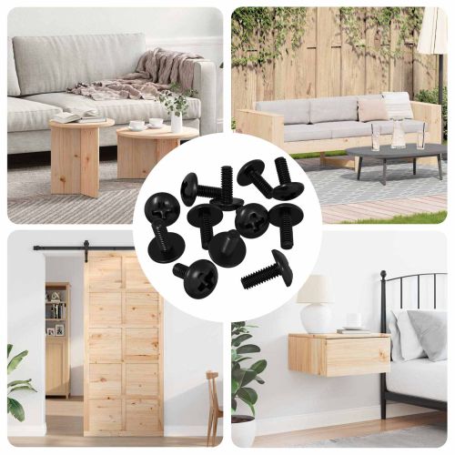 Sleeve Винтове 12 pcs Черно 9,8 x 13 мм Желязо