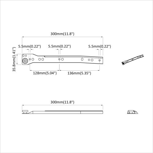 Плъзгач за чекмедже 73 pcs Бяло Стомана