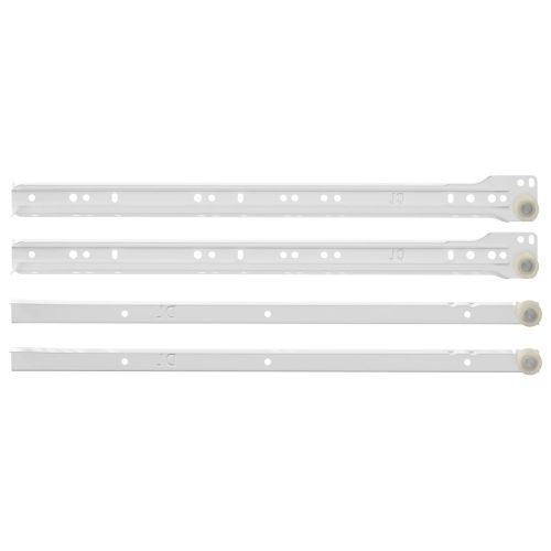 Плъзгач за чекмедже 55 pcs Бяло Стомана