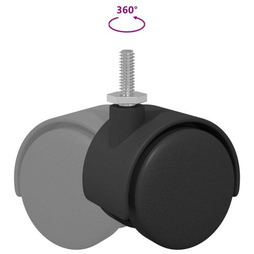 Колела 12 pcs Черно 40,1 x 37,8 мм PP и желязо