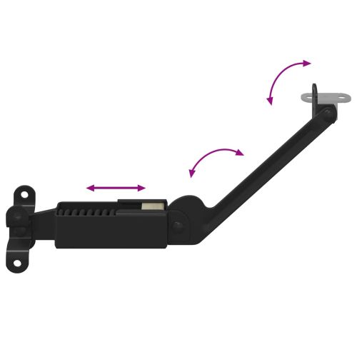 Панта за поддръжка на капак 12 pcs Черно 192 x 32 x 50 мм