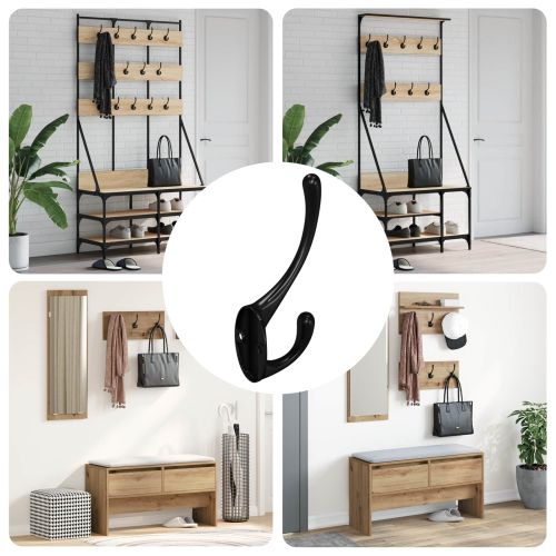 Държач за дрехи 346 pcs Черно 102 x 29 x 47 мм Цинкова сплав