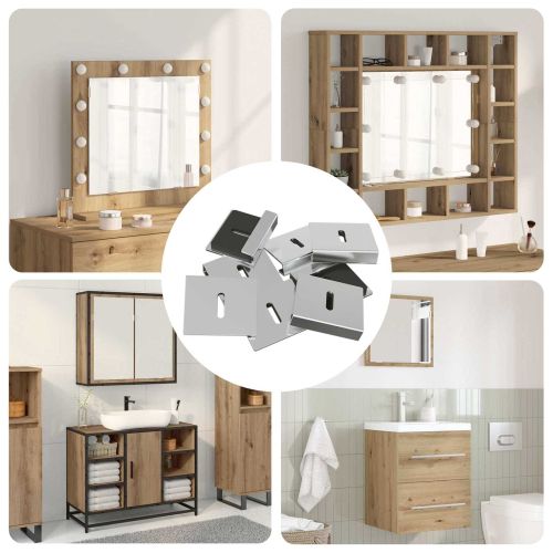 Държач за огледала 2 pcs Никел 35 x 30 x 8,3 мм Стомана