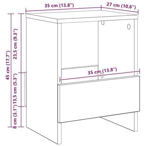 Етажерка за списания Сонома дъб 35 x 30 x 45 см