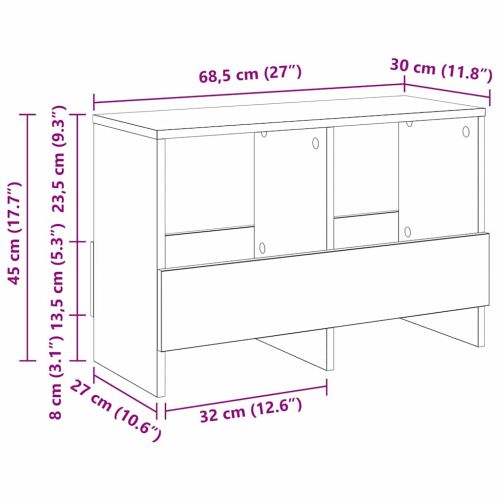 Етажерка за списания Черния дъб 68,5 x 30 x 45 см