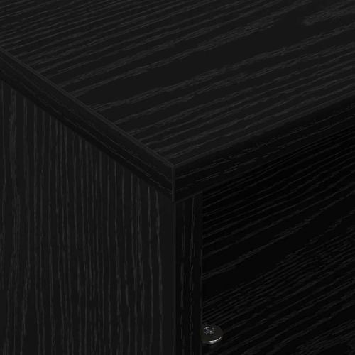 Странична маса с колела Черния дъб 50 x 50 x 30 см