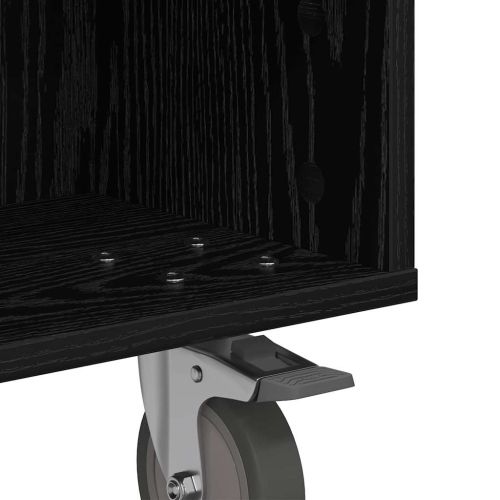 Странична маса с колела Черния дъб 50 x 50 x 30 см