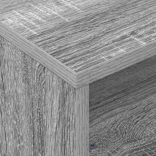 Странична маса с колела Сив Сонома 50 x 50 x 30 см