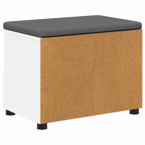 Пейка за коридор Бяло 60 x 38 x 46 см ПДЧ и тапицерийна тъкан