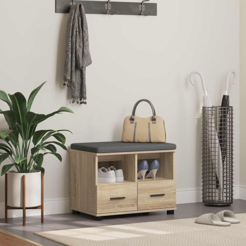 Пейка за коридор с възглавница Сонома дъб 60 x 38 x 46 см