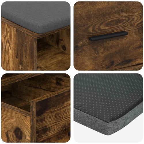 Пейка за коридор с възглавница Димян дъб 60 x 38 x 46 см