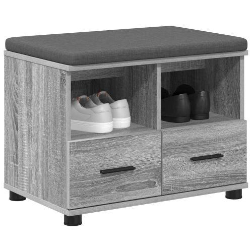 Пейка за коридор с възглавница Сив Сонома 60 x 38 x 46 см