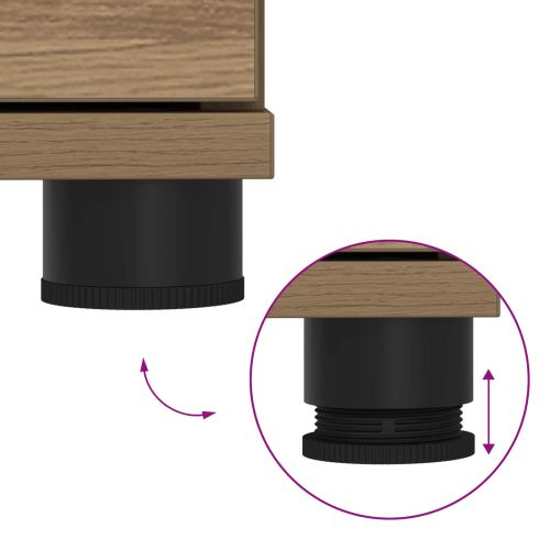 Пейка за коридор Дъб 60 x 38 x 46 см ПДЧ и тапицерийна тъкан