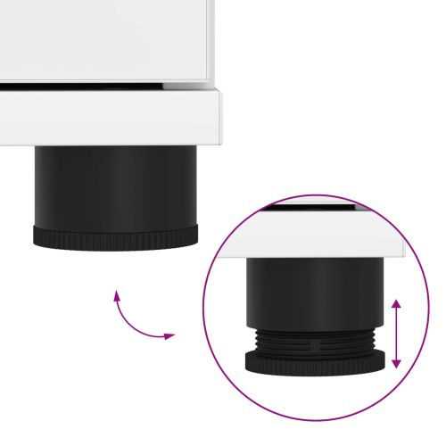 Пейка за коридор Бяло 80 x 38 x 46 см ПДЧ и тапицерийна тъкан