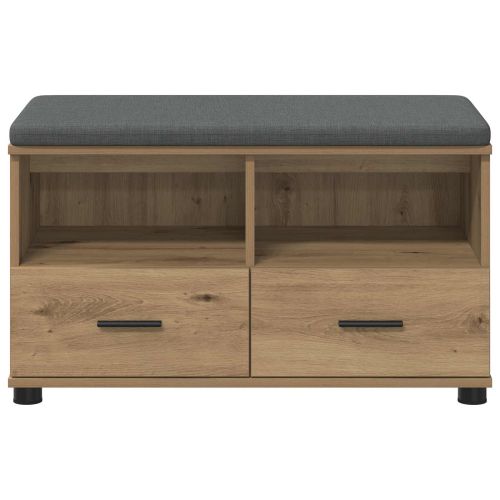 Пейка за коридор Дъб 80 x 38 x 46 см ПДЧ и тапицерийна тъкан