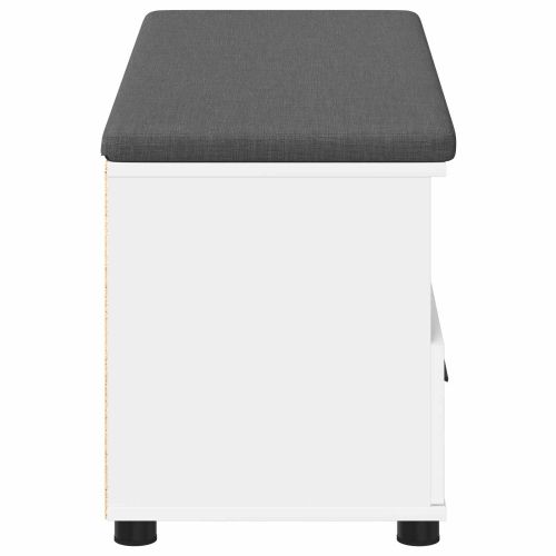 Пейка за коридор Бяло 100 x 38 x 46 см ПДЧ и тапицерийна тъкан