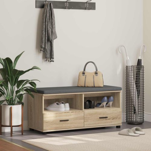 Пейка за коридор с възглавница Сонома дъб 100 x 38 x 46 см