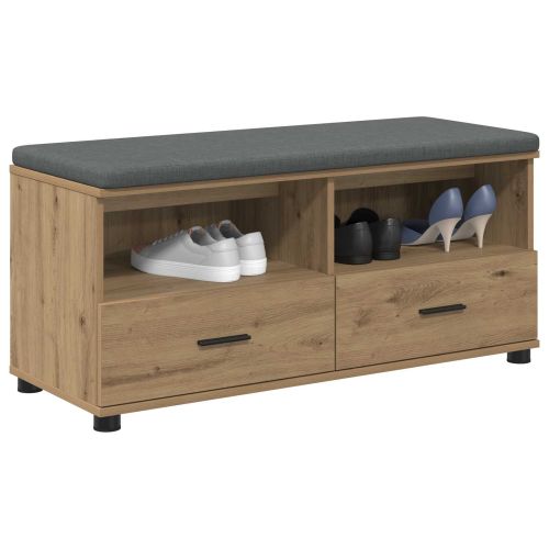 Пейка за коридор Дъб 100 x 38 x 46 см ПДЧ и тапицерийна тъкан