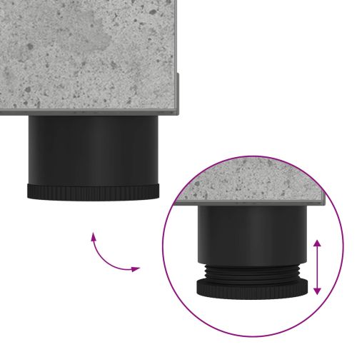 Пейка за коридор с възглавница Циментено сиво 60 x 38 x 46 см