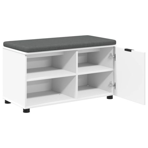 Пейка за коридор с възглавница Едноцветен Бяло 80 x 38 x 46 см