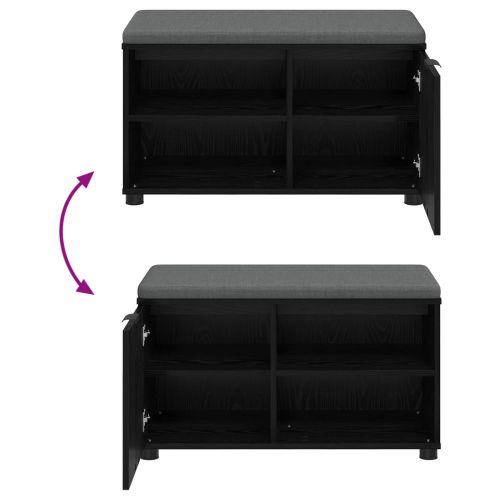 Пейка за коридор с възглавница Черния дъб 80 x 38 x 46 см