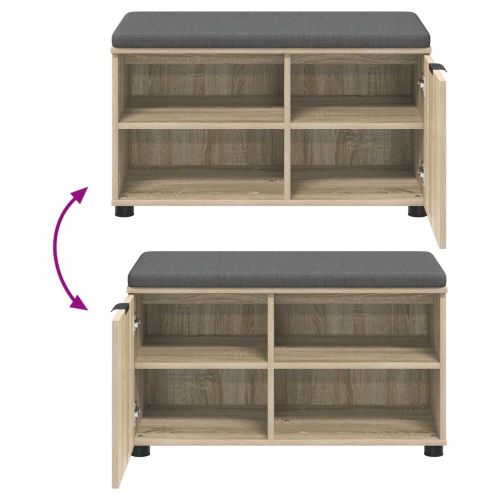 Пейка за коридор с възглавница Сонома дъб 80 x 38 x 46 см