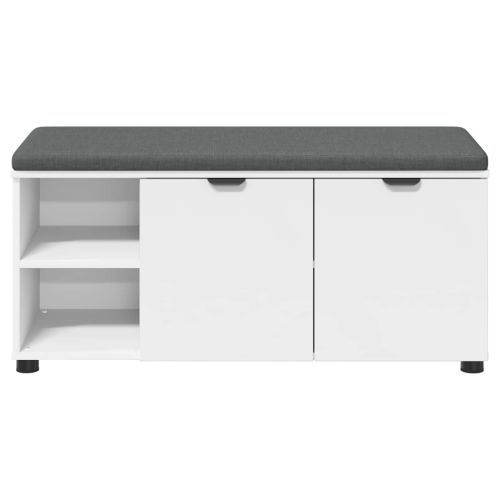 Пейка за коридор с възглавница Едноцветен Бяло 100 x 38 x 46 см